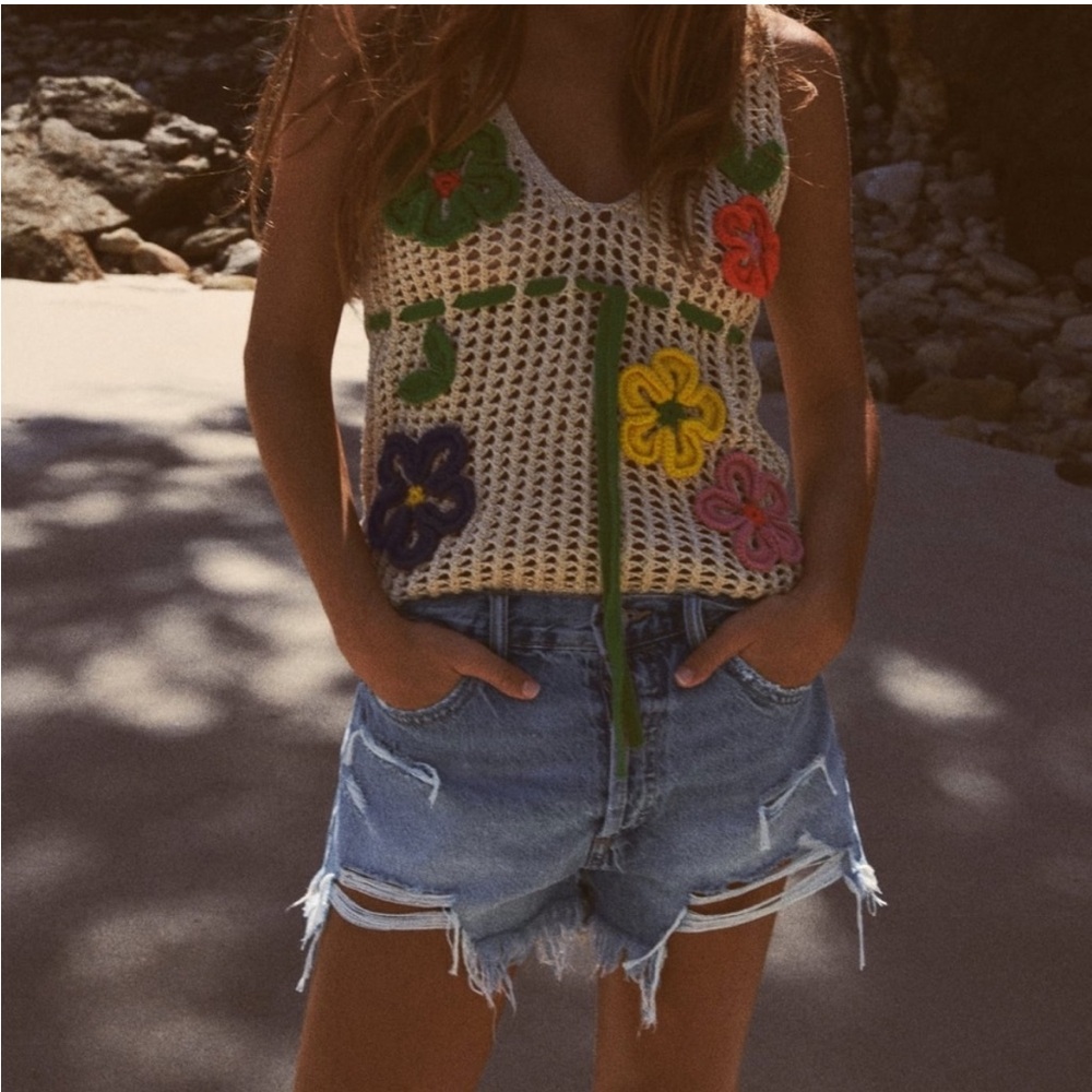 ZARA CROCHETED TOP